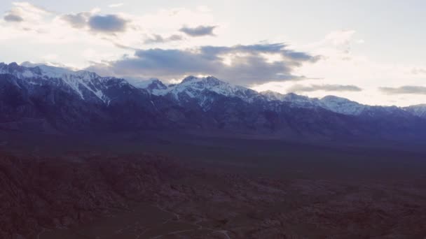 Pôr Sol Alabama Hills Perto Lone Pine Califórnia Com Fundo — Vídeo de Stock