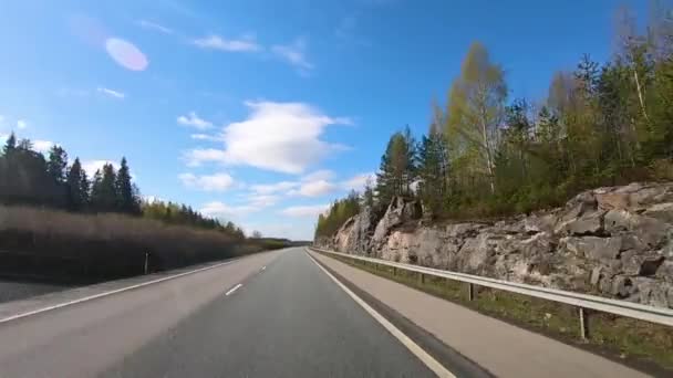 Droga Tampere Lahti Samochodem — Wideo stockowe