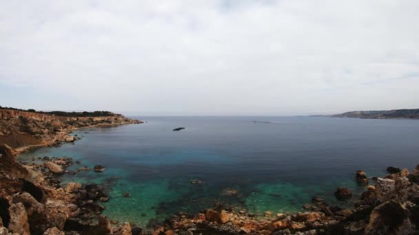 Timelapse Vídeo Malta Mellieha Bay 2019 — Vídeo de Stock