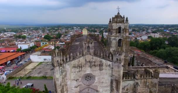 Kerk Yecapixtla Morelos Voor Aardbeving — Stockvideo