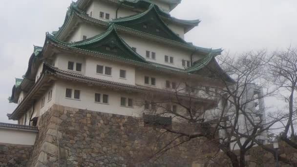 Vista Panorámica Del Castillo Nagoya Nagoya Aichi Japón Circa Marzo — Vídeo de stock