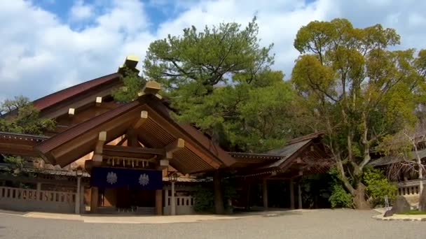 Timelapse Aula Kagura Den Kuil Atsuta Jingu Nagoya Aichi Jepang — Stok Video