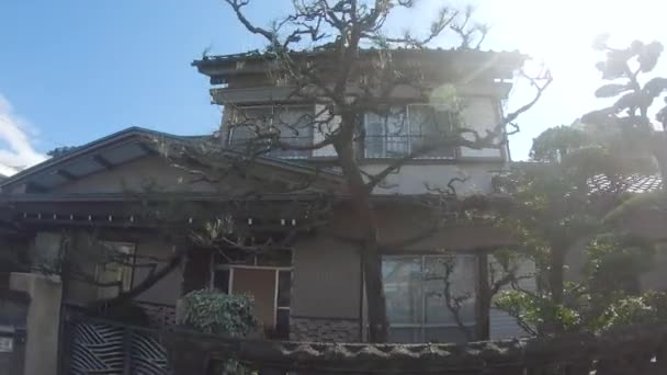 Occhio Livello Colpo Classe Media Casa Nel Quartiere Residenziale Nagoya — Video Stock