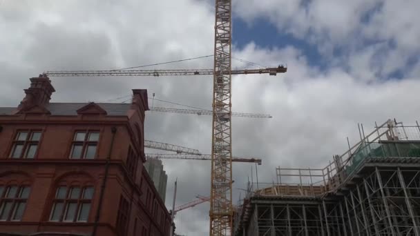 Planification Vers Haut Certains Travaux Construction Cœur Dublin Grues Vieux — Video
