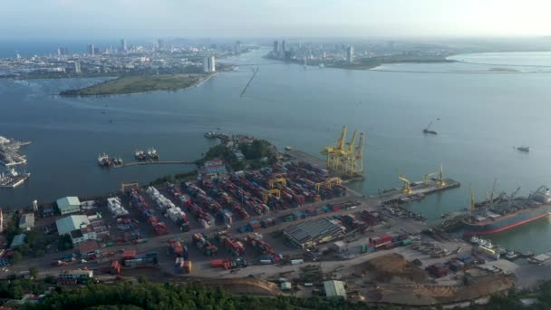 Port Expédition Avec Des Conteneurs Des Grues Vietnam — Video