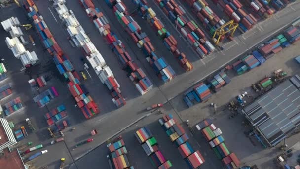 ベトナムの港で貨物コンテナを輸送 — ストック動画