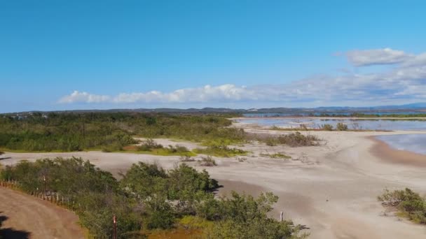 Droning Cabo Rojo Solný Důl Portoriku — Stock video