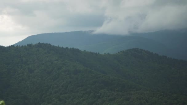 Tempesta Pioggia Che Avvicina Alle Montagne Della Carolina Del Nord — Video Stock