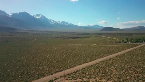 Luchtfoto Ten Noorden Van Achterkant Van Sierra Nevada Centraal Californië — Stockvideo