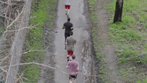 Joggers Uit Voor Een Run — Stockvideo