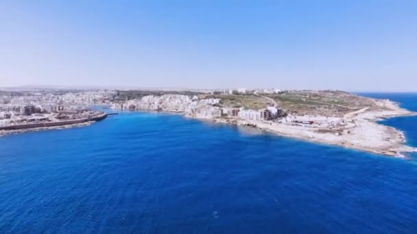 一个阳光明媚的春日 来自马耳他 马尔萨斯卡拉和宗科地区的超音速无人机视频 2019 — 图库视频影像