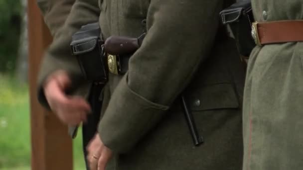 Форма Копия Оружейного Маузера Первой Мировой Войны — стоковое видео