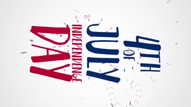 Temmuz Bağımsızlık Günü Nde Mesaj Havai Fişeklerle Sosyal Medya Için — Stok video