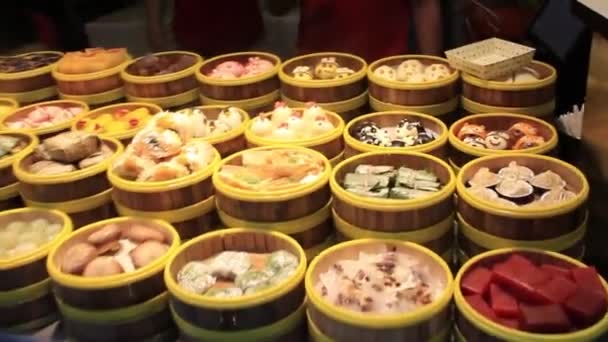 Dulciurile Tradiționale Chinezești Sunt Vândute Piață — Videoclip de stoc