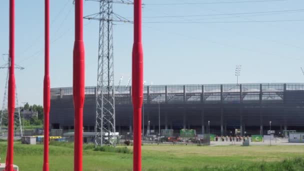 Panshot Vpravo Arény Lublin Moderní Stadion Polsku — Stock video