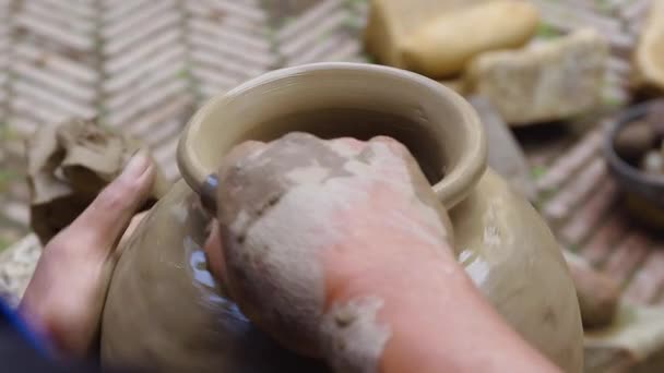 Mexické Řemeslo Tradiční Keramiky Oaxace — Stock video
