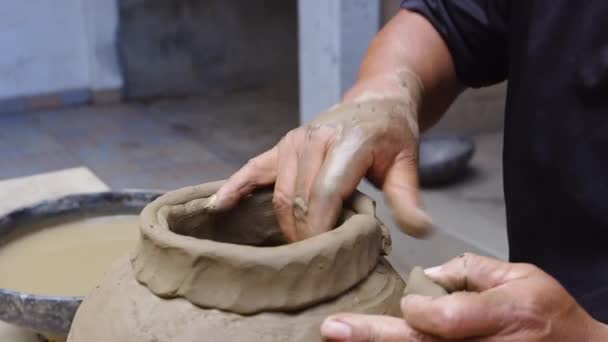Mexické Řemeslo Tradiční Keramiky Oaxace — Stock video