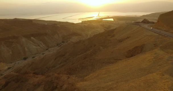 Мертве Море Пустельної Точки Зору — стокове відео