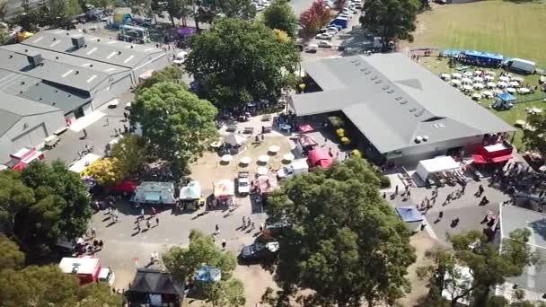 Vue Aérienne Festival Dans Banlieue Extérieure Melbourne Victoria Australie Mars — Video