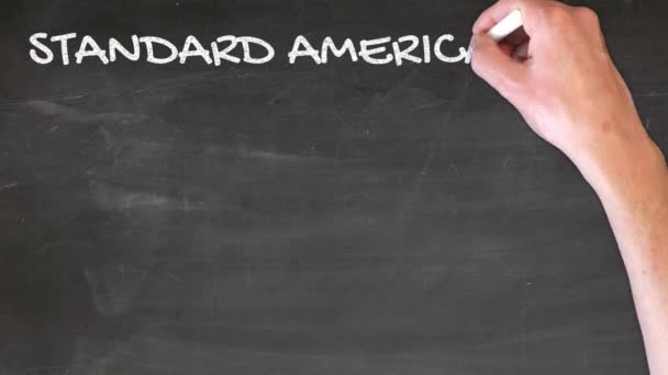 Standart Amerikan Diyet Piramidi Açıklayıcı Tahtada Yazısı — Stok video