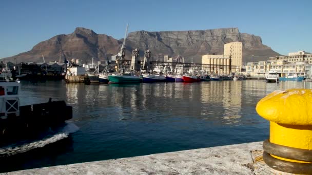 Cape Town Λιμάνι Εργασίας Και Την Προκυμαία — Αρχείο Βίντεο