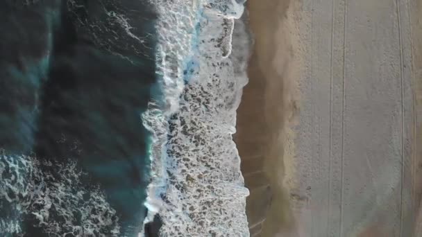 Foto Aérea Arriba Hacia Abajo Las Olas Costa Myrtle Beach — Vídeos de Stock