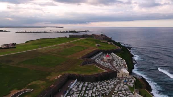 Survoler Cimetière Près Los Morillos Porto Rico — Video