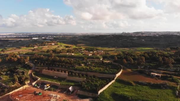 Kışın Malta Dwerja Adanın Kısımlarından Insansız Hava Aracı Görüntüleri 2019 — Stok video