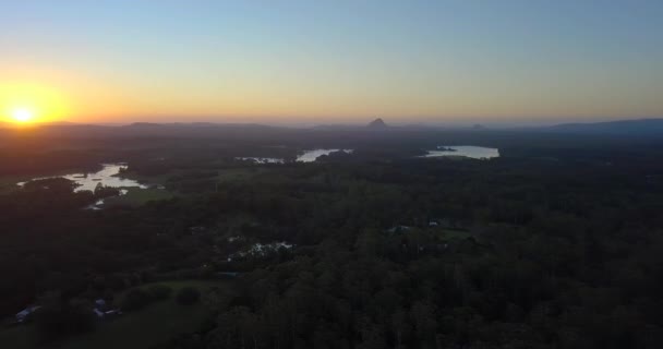 Aeronave Drone Tiro Paisagem Austrália Com Florestas Lago Montanha Belo — Vídeo de Stock