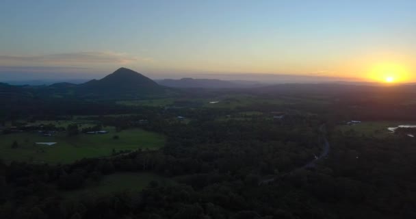 Vista Aérea Paisagem Sunshine Coast Com Florestas Lago Montanha Belo — Vídeo de Stock