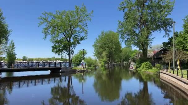 Canal Lachine Eingang Montreal Kanada Fixed Shot — Stockvideo