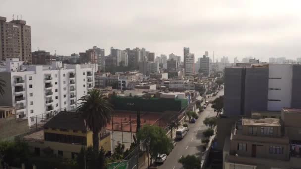 Stadtbild Von Lima Mit Wolkenkratzern Und Moderner Architektur Peru — Stockvideo