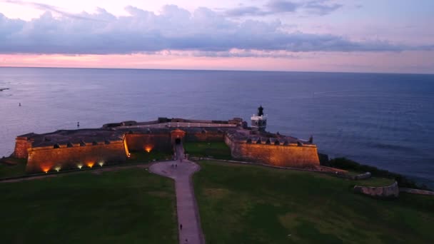 Fortaleza Icônica San Felipe Del Morro Porto Rico — Vídeo de Stock