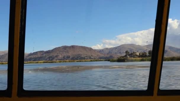 Bootstour Auf Dem Titicacasee Puno Peru Südamerika — Stockvideo