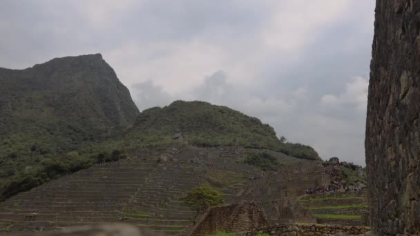 Timelaps People Visition Machu Picchu Cusco Peru South America — Stock video