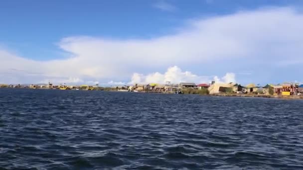 Lago Titicaca Perú Puno Sudamérica Vistas Desde Barco — Vídeos de Stock