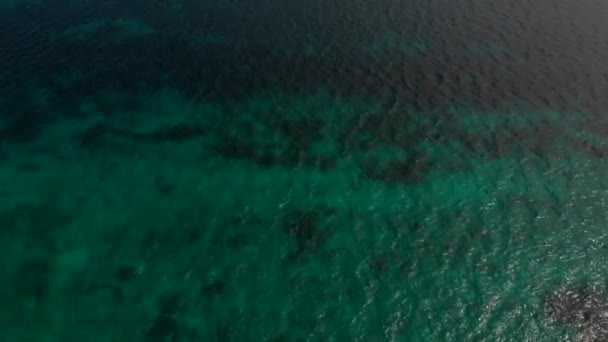 Foto Reveladora Aérea Agua Turquesa Tropical Con Puente Kurima Isla — Vídeos de Stock