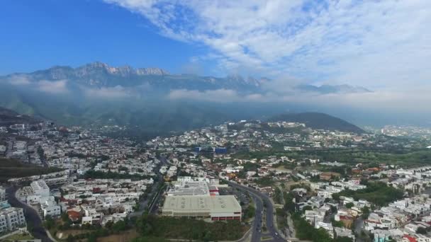 Aerial Wide Drone Shot San Pedro Garza Garcia México — Vídeo de Stock