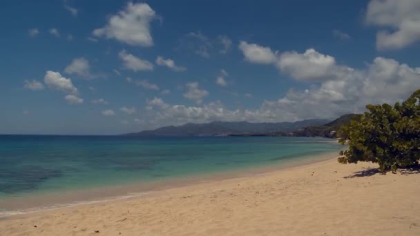 Epico Time Lapse Una Spiaggia Grenada Conosciuta Anche Come Isola — Video Stock