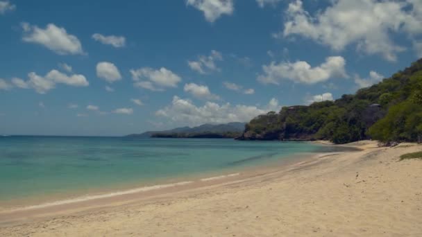 Fantastisk Time Lapse Den Mest Avkopplande Karibiska Stranden Grenada — Stockvideo