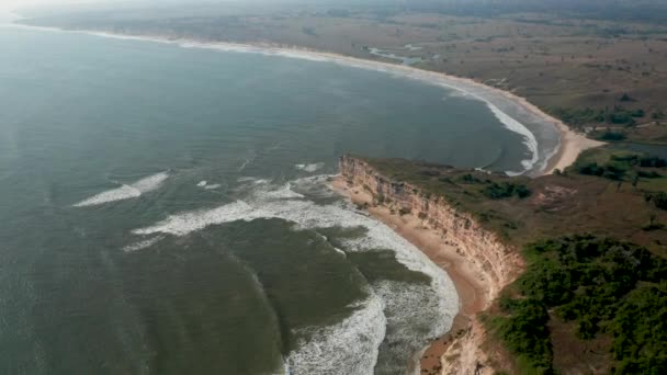 Stranden Capulo Ambriz Angola Drönarbilder — Stockvideo