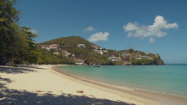 Tidsbrist Efter Drönarkrasch Vid Mourne Rouge Beach Grenada — Stockvideo