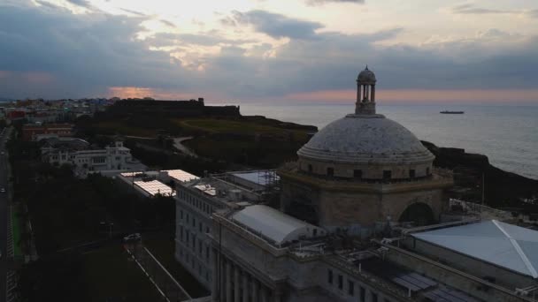 Passando Pelo Edifício Estadual Porto Rico Direção Forte San Felipe — Vídeo de Stock