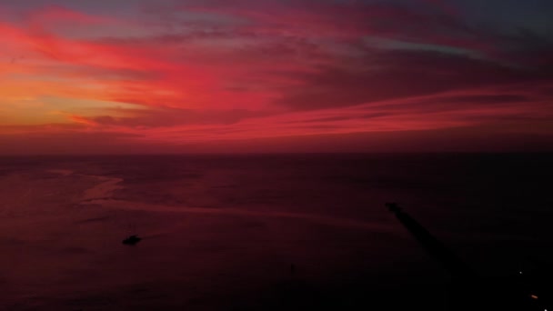 Epischer Sonnenuntergang Auf Hoher See Auf Der Karibikinsel Grenada — Stockvideo