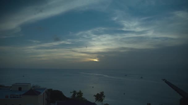 Zeitraffer Eines Atemberaubenden Sonnenuntergangs Auf Der Karibikinsel Grenada Mit Blick — Stockvideo
