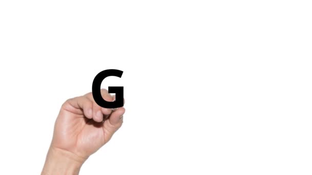 Κανένα Gmo Sign Hand Σχεδιάζεται Πίσω Από Γυαλί — Αρχείο Βίντεο