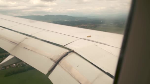 Pastagens Verdes Aeroporto Eugene Oregon Descendente Tiro Voo Oregon Central — Vídeo de Stock