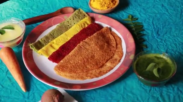 Color Dosa Completa Sobre Fondo Agradable — Vídeo de stock