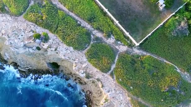 Vue Aérienne Phare Cabo Rojo Porto Rico — Video