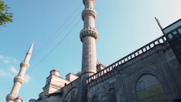 Vista Exterior Mesquita Azul Mesquita Sultan Ahmet Marco Popular Istambul — Vídeo de Stock